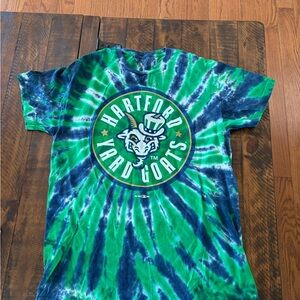 Hartford Yard Goats men’s  Tie-Dye Logo Tee - Green & Navy